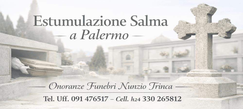 Estumulazione salma a Palermo con gestione completa delle pratiche cimiteriali, apertura loculo e assistenza professionale per trasferimento, cremazione o nuova tumulazione.