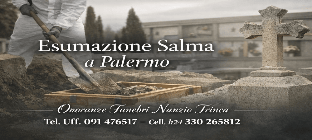 Operazione di esumazione salma presso il cimitero di Palermo, professionalità.