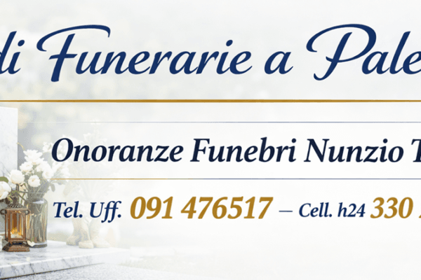 Realizzazione lapidi cimiteriali a Palermo con croce e fotoceramica.