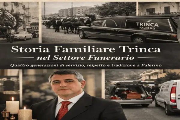 Nunzio Trinca continua la tradizione funeraria familiare di Palermo iniziata dal nonno Francesco Trinca nel 1930