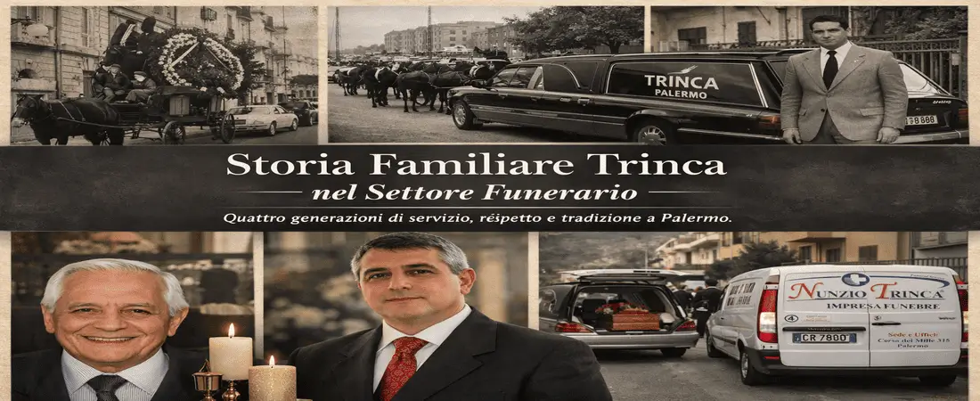 Nunzio Trinca continua la tradizione funeraria familiare di Palermo iniziata dal nonno Francesco Trinca nel 1930