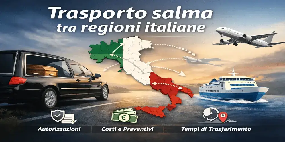 Trasporto salma tra regioni italiane - costi, tempi e documenti necessari 2026