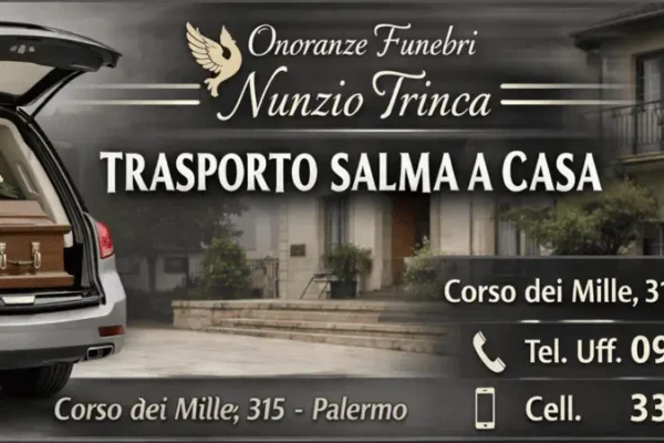 Trasporto Salma a Casa Palermo – Nuova Legge Sicilia 2026: assistenza funebre H24 con rispetto e professionalità.